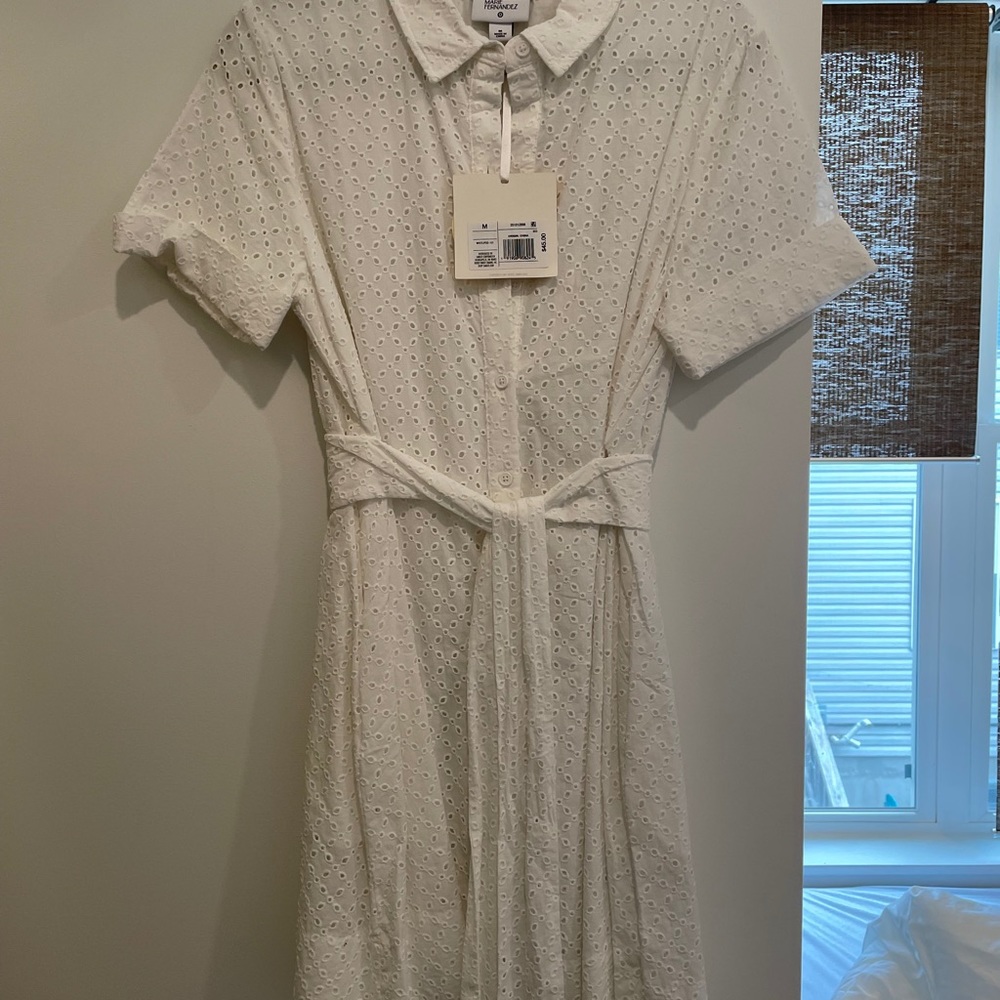 White wrap dress